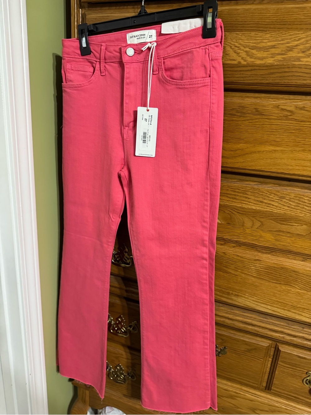 Just Black Pink Flare Jeans